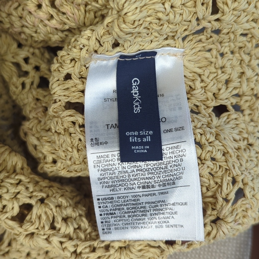 Gap Kids Straw Tote Bag/Shopper Tote Shoulder Bag - Picture 5 of 11